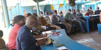 Staff at the Liberia Civil Aviation Authority.
